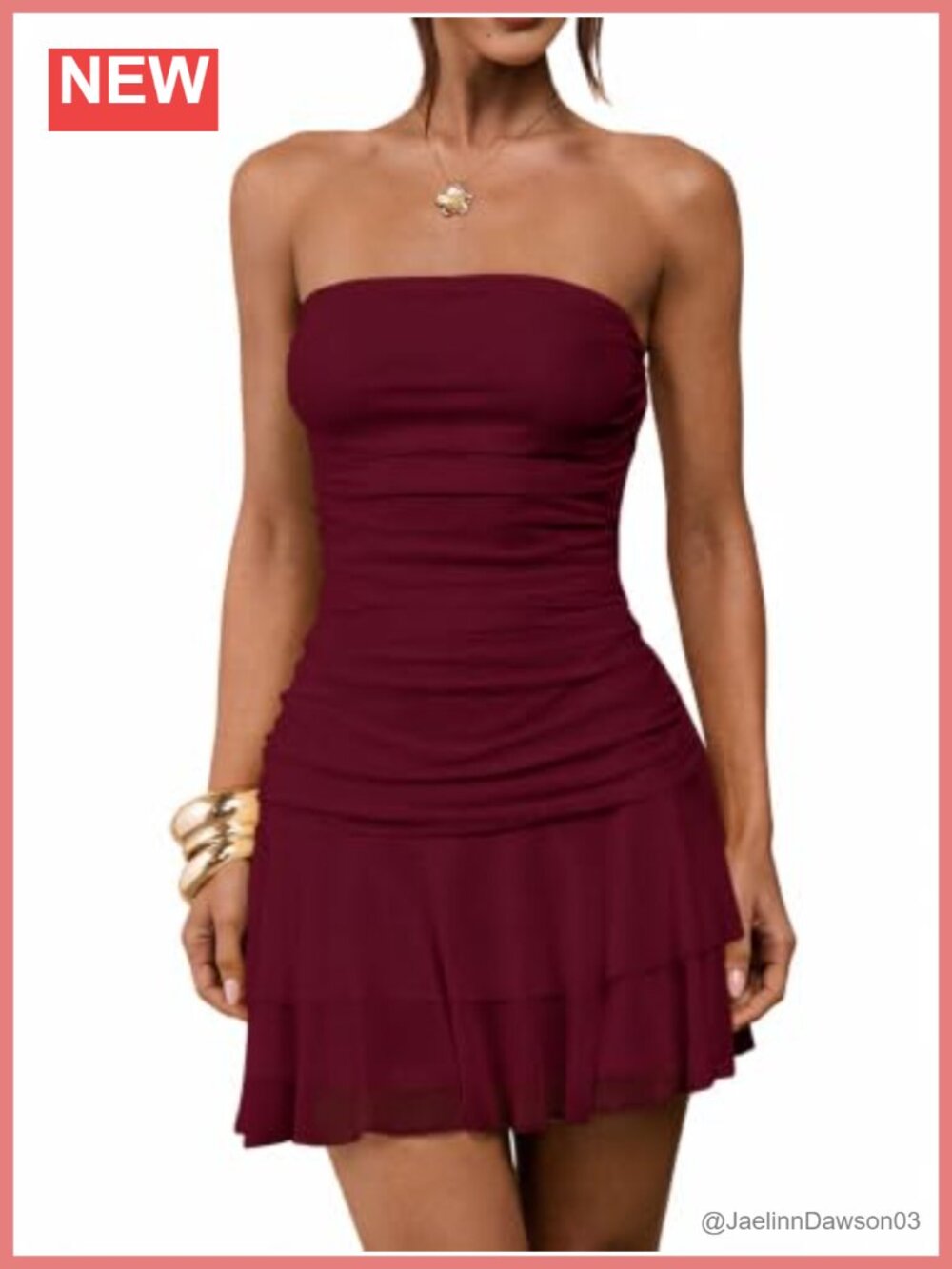 Ruched Bodycon Strapless Mini Dress with Shorts for Women